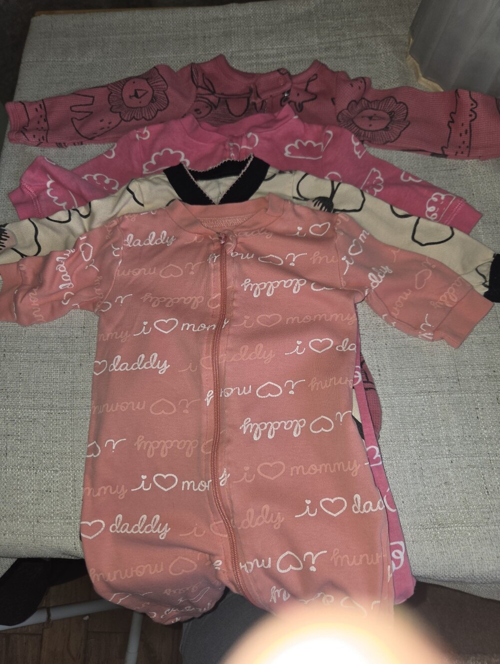 Simple Pink Zip-Front Kids Sleep Sack Set. O To 3 Months